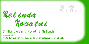 melinda novotni business card